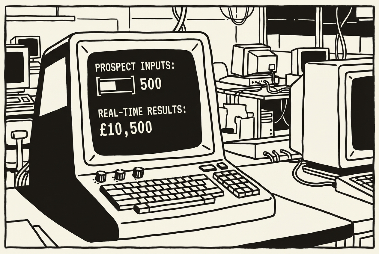 Interactive calculator with prospect inputs and real-time results