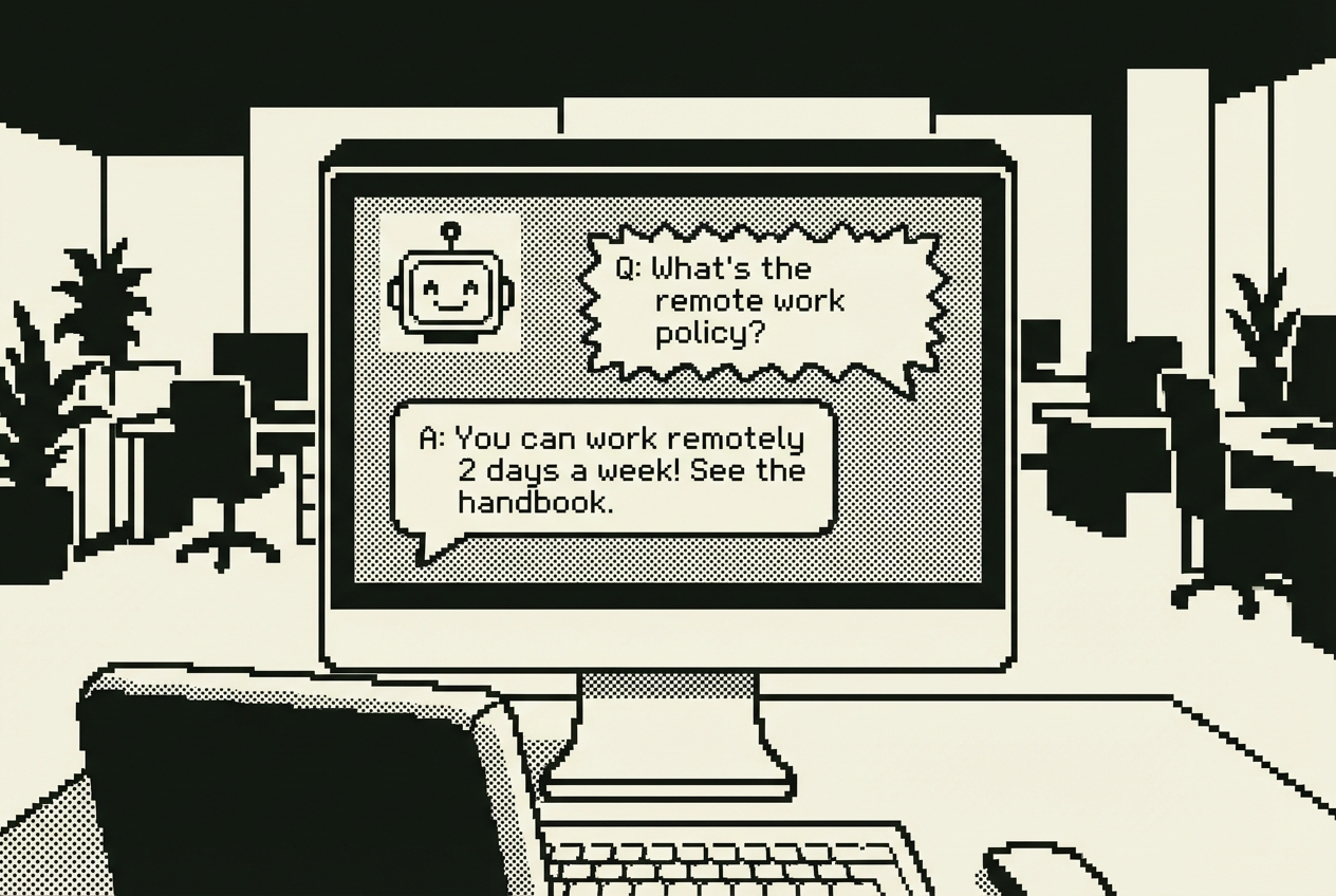 Conversational chatbot answering employee policy questions