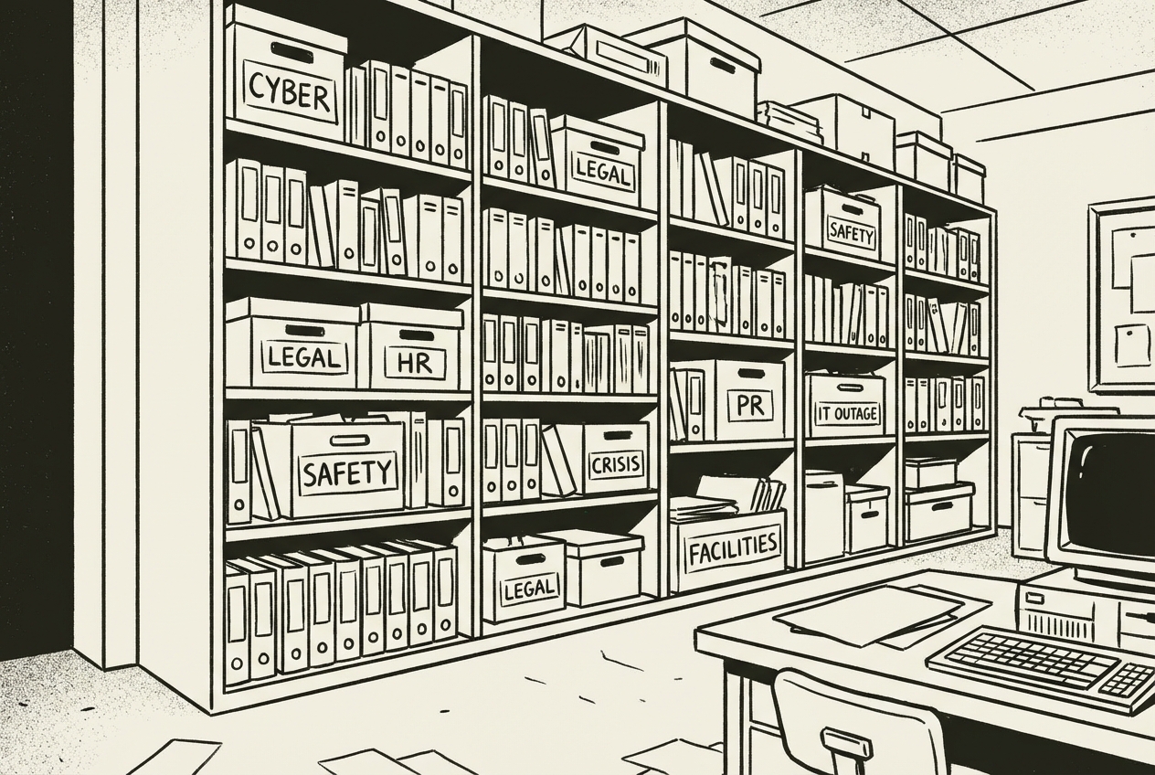 Structured playbook documents organized by incident type